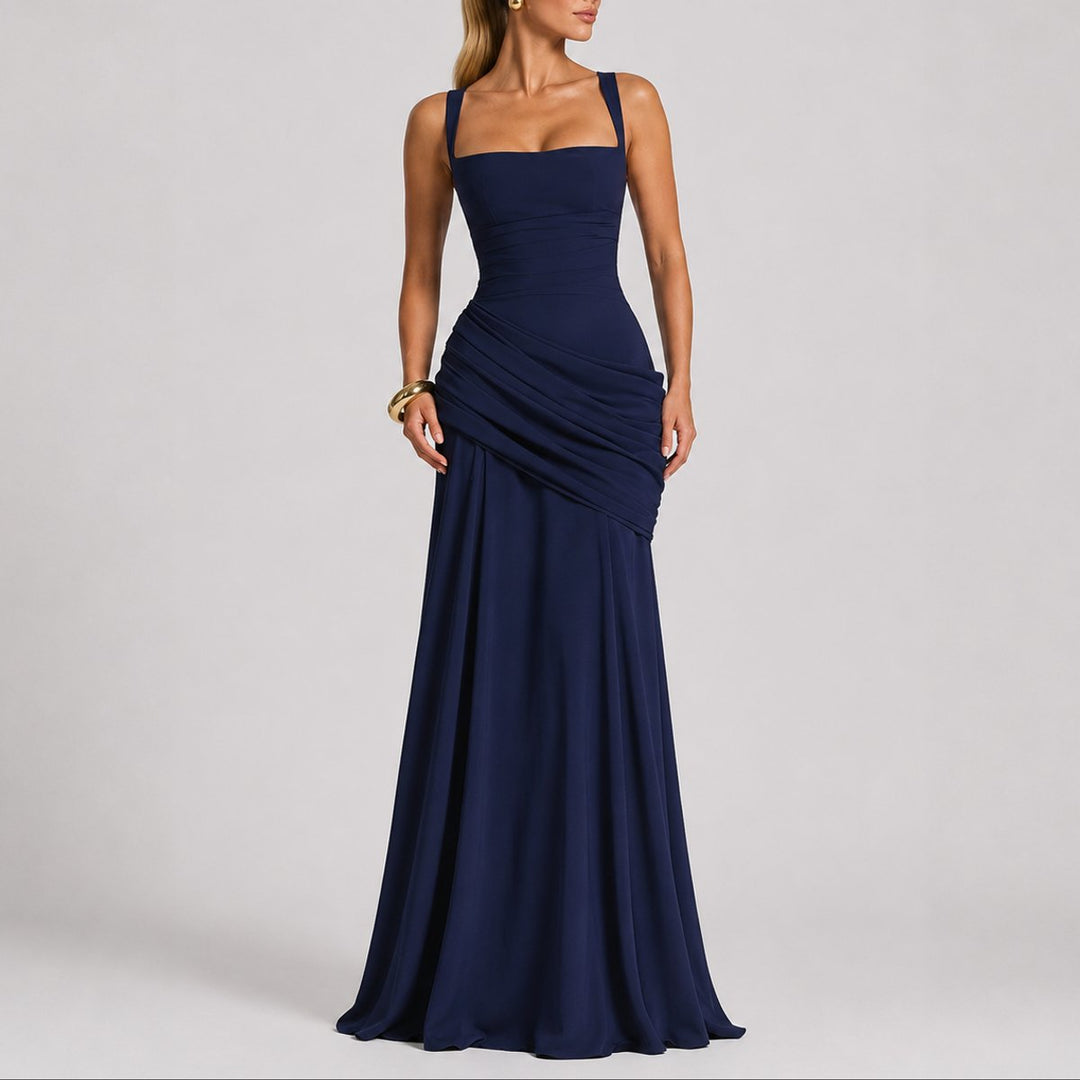 Sophia | Robe longue élégante et sophistiquée pour mariage d’automne