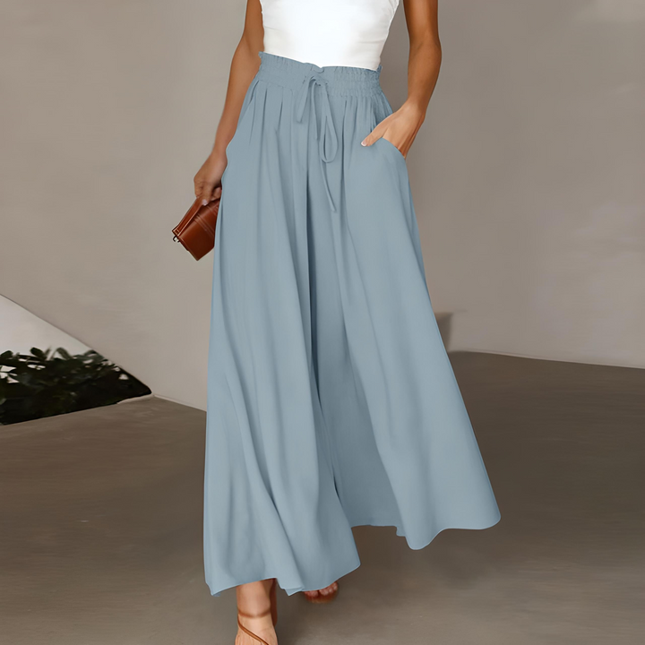 Luna | Pantaloni senza tempo in puro cotone a gamba larga