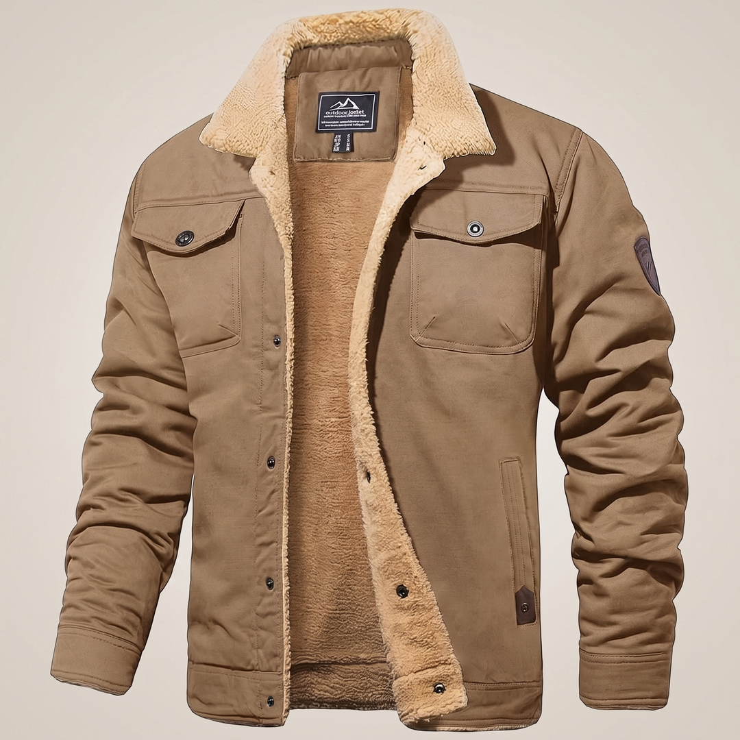 Caden | Fleece Bomber Jacket for Men – Cozy Rugged Design
