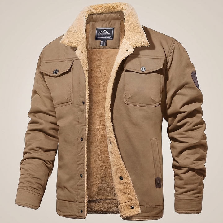 Caden | Fleece Bomber Jacket for Men – Cozy Rugged Design