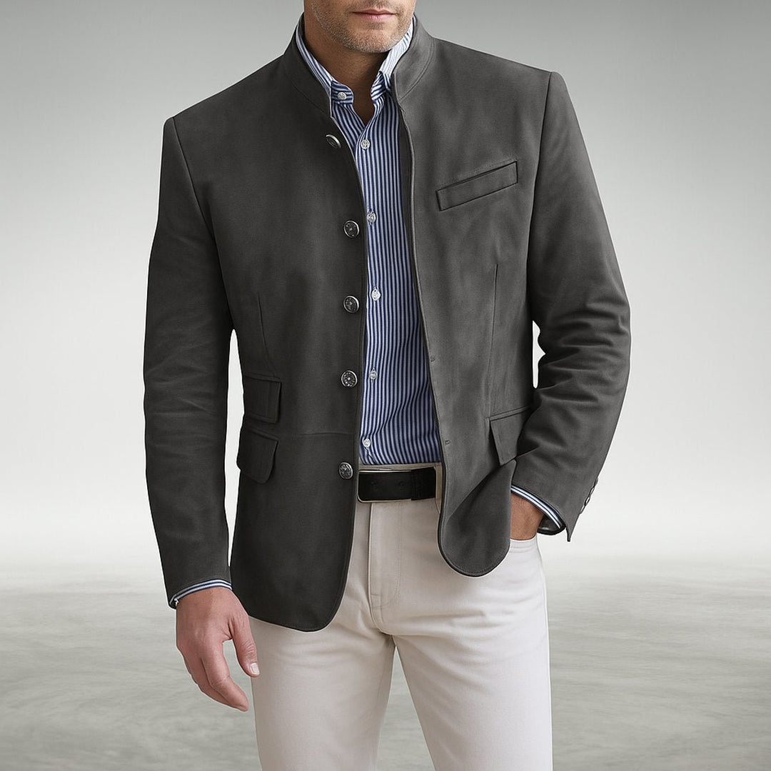Owen | Mandarin-Collar Blazer Jacket for Men