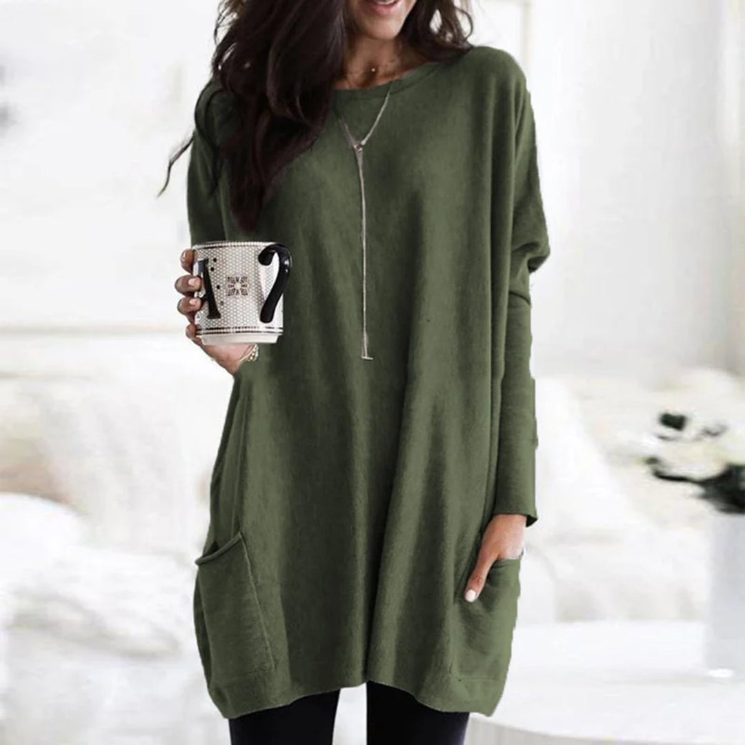 Olivia | Comfortable Oversized Tunic Sweater with Pocket