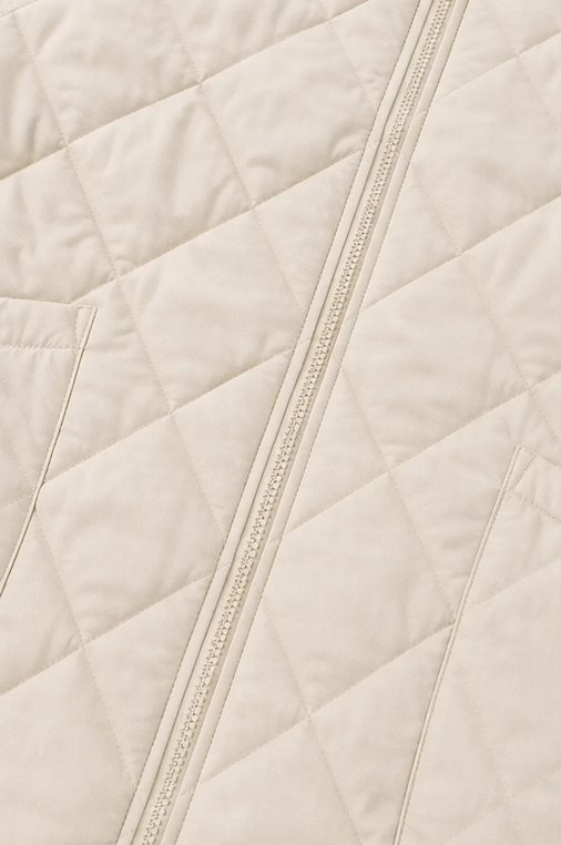 Knitpuff | Knit-Panel Quilted Puffer Jacket for Women