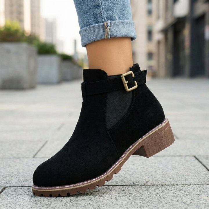 Solara | Slip On Low Heel Ankle Boots for Women