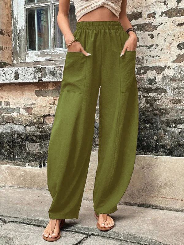 Sophia | Luftige und lässige Palazzo-Hose mit weitem Bein