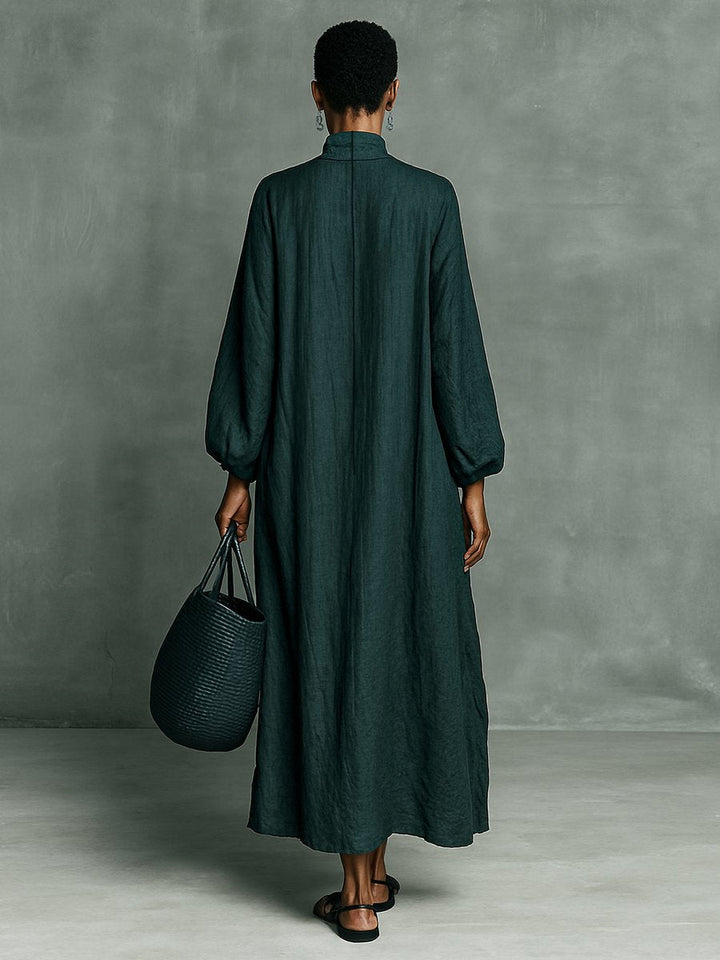 Julia | Robe longue brodée et gracieuse à manches longues