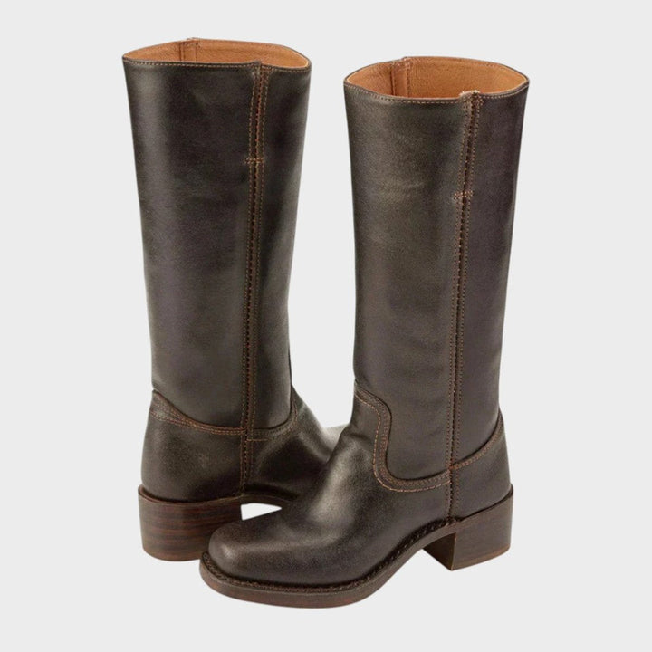 Freya | Stivali eleganti e raffinati al ginocchio in pelle, stile western