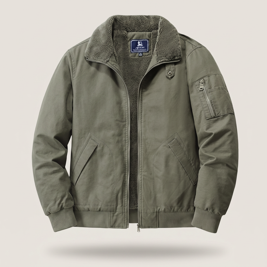 Graham | Fleece Bomber Jacket – Comfortable Style for Men