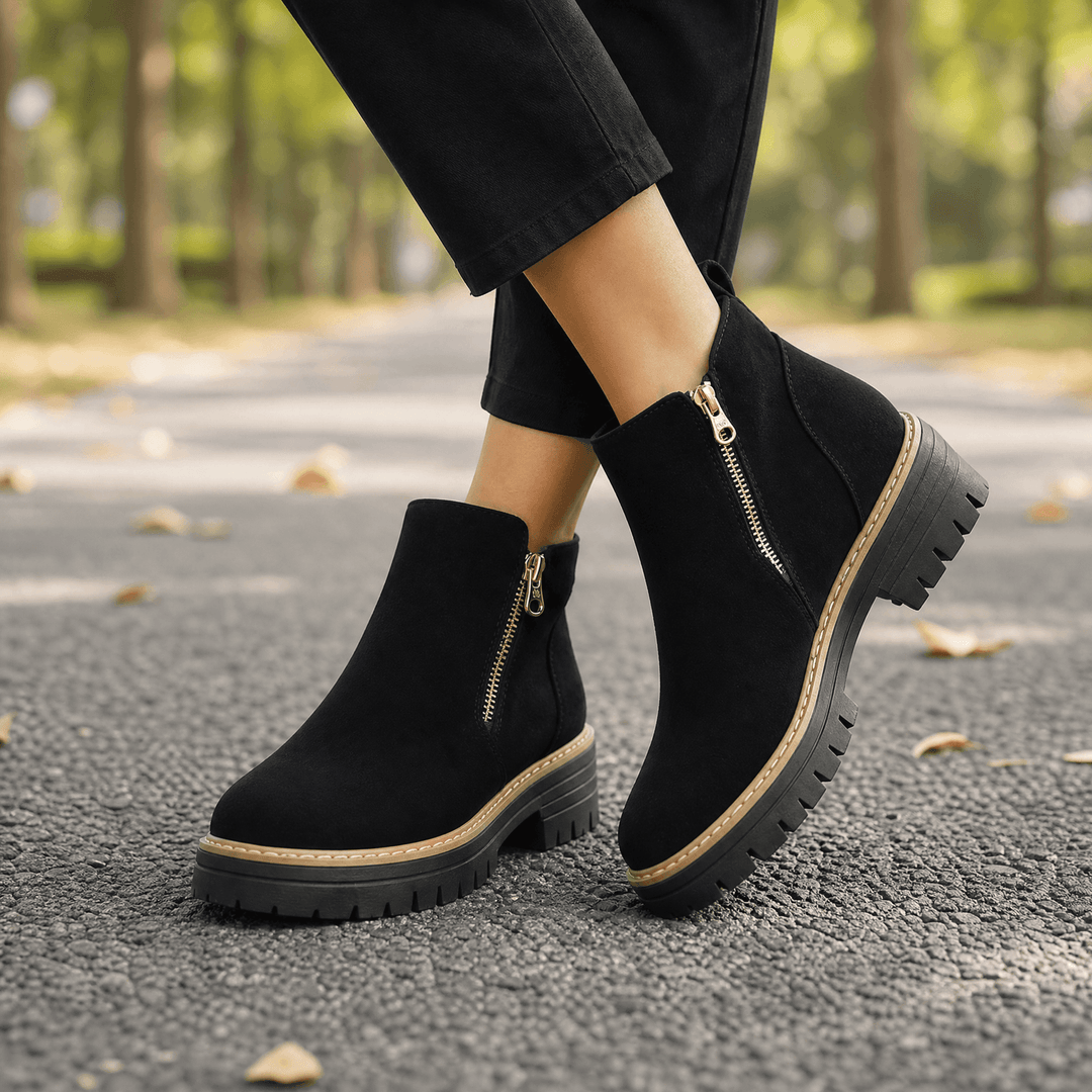 Stepara | Chelsea Boots – Soft Suede Side-Zip Design for Women
