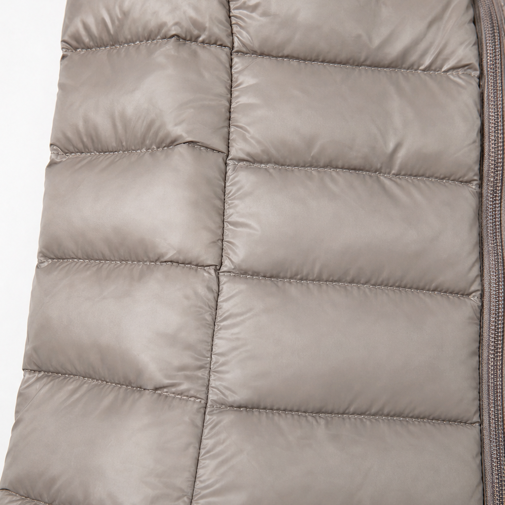 Veluna | Long Quilted Puffer Coat – Lightweight Warmth for Women