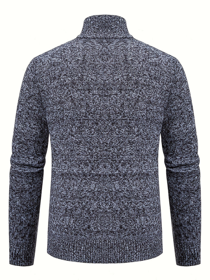 Walter | Full-Zip Cardigan – Textured Design for Men