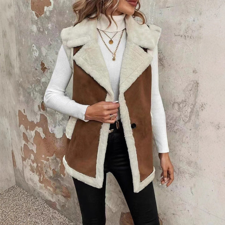Clara | Elegante und warme Winterweste mit Knopfleiste