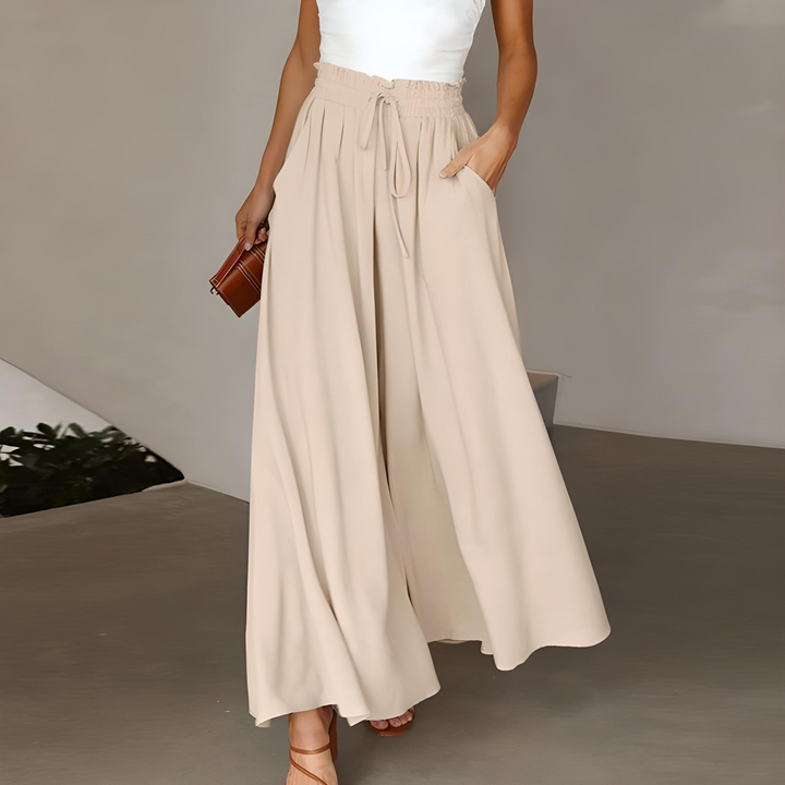 Luna | Pantaloni senza tempo in puro cotone a gamba larga