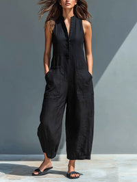 Amelia | Refined And Breathable Linen Blend Jumpsuit