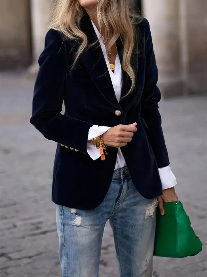 Isabelle | Blazer en velours luxueux et intemporel