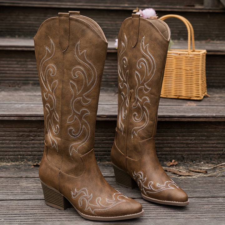 Stella | Stivali da cowboy eleganti e senza tempo per polpacci larghi
