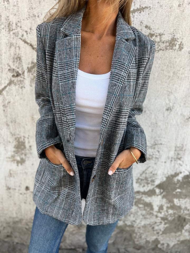 Emilia | Blazer à carreaux classique et polyvalent