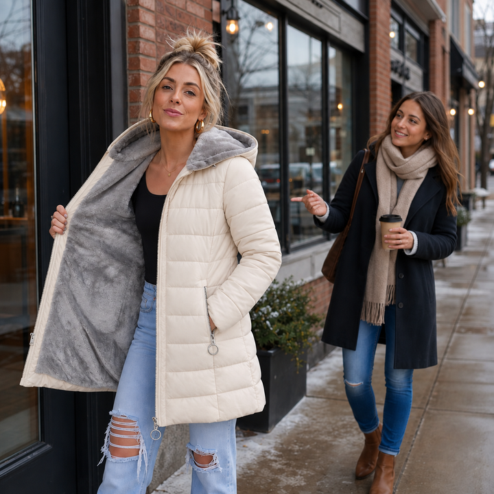 Cozelle | Quilted Hooded Insulated Puffer Coat