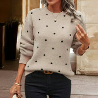 Luna | Elegant And Textured Dotted Knit Sweater