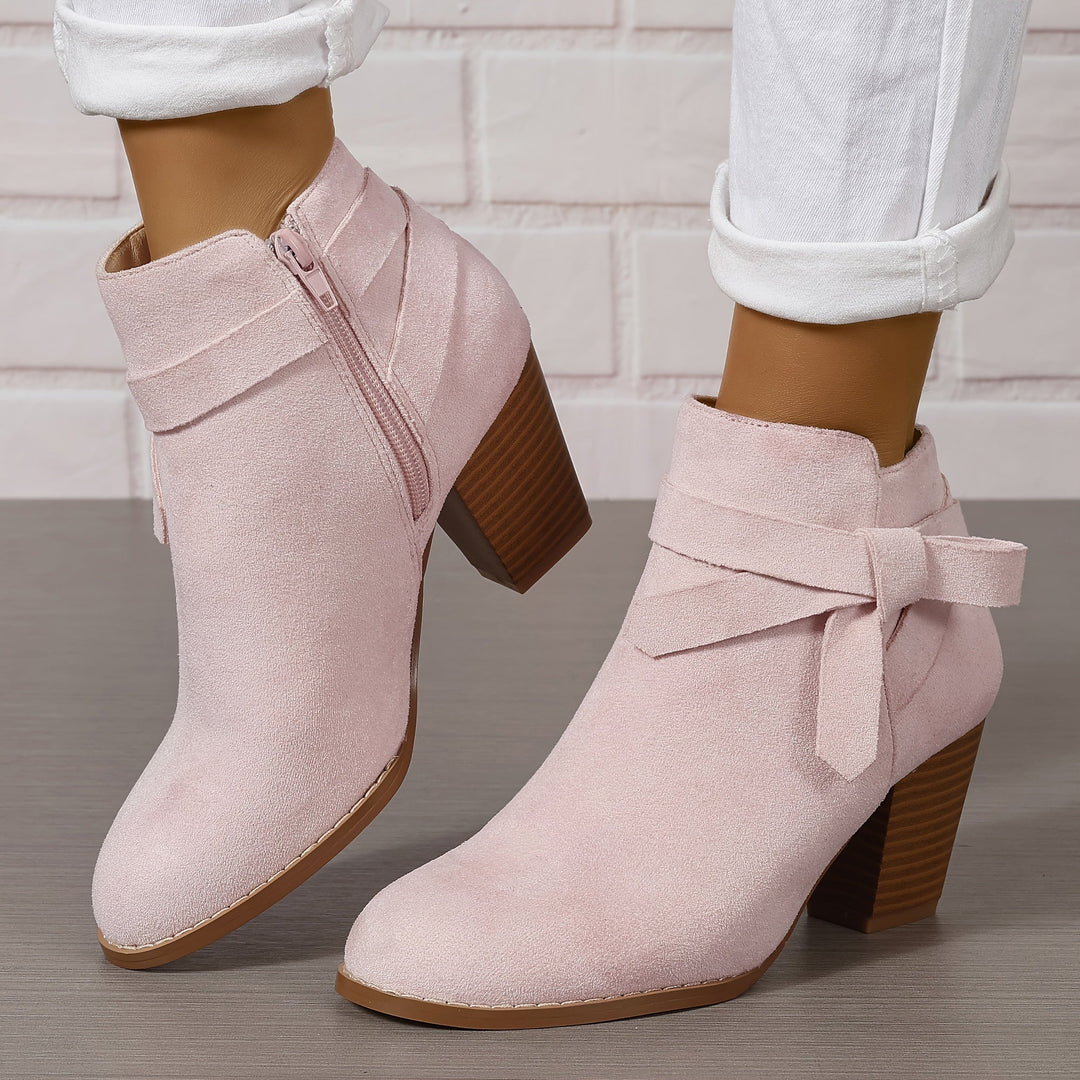 Clara | Bottines féminines à bout pointu avec détail en nœud