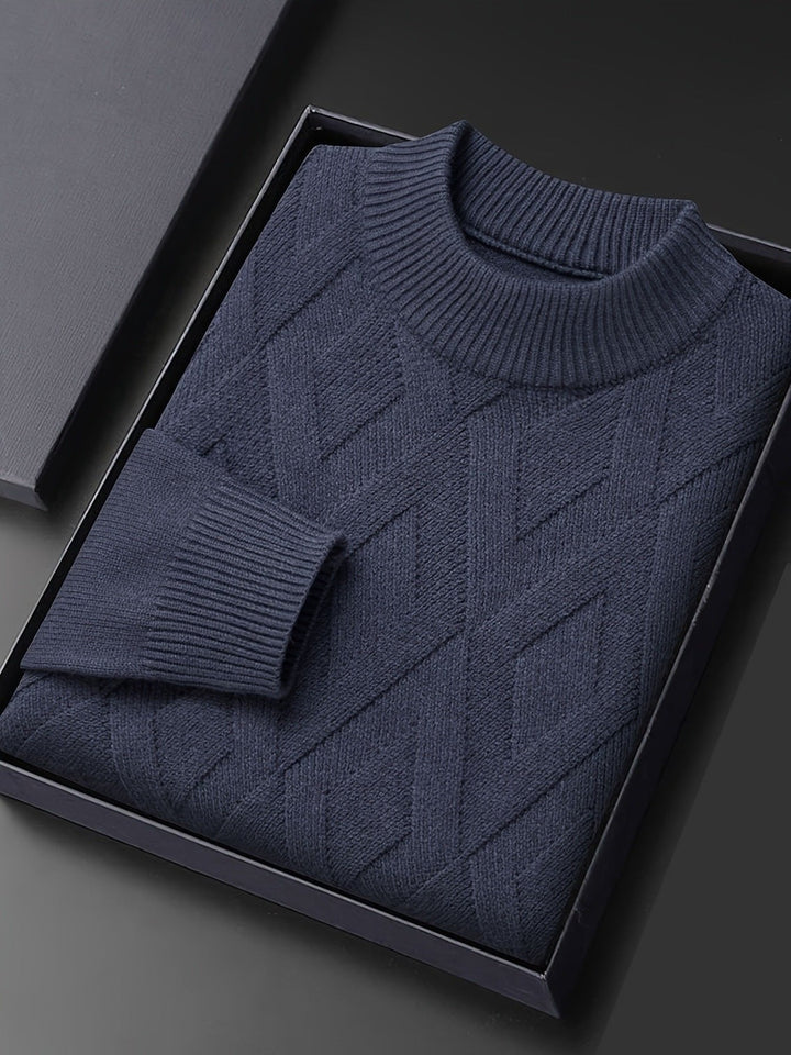 Elysian | Textured Mock-Neck Sweater for Effortless Style
