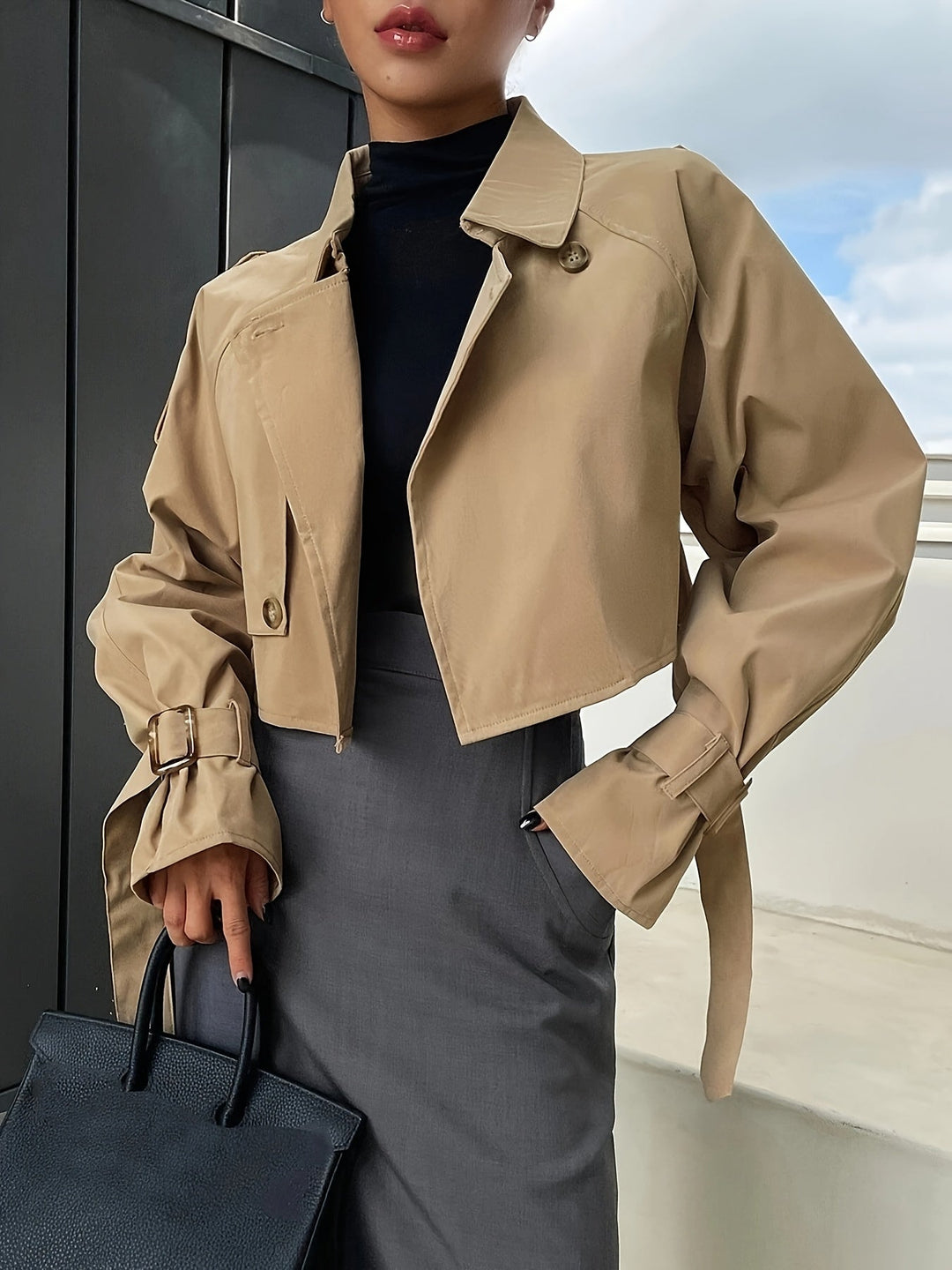 Hazel | Trench corto con cintura, elegante e confortevole