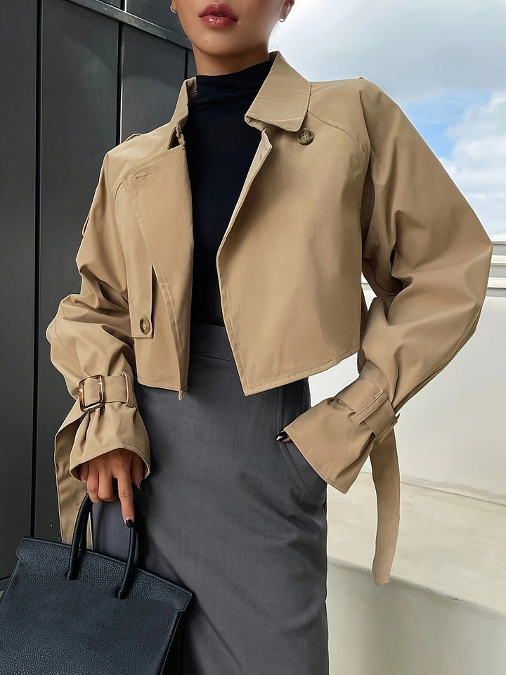 Hazel | Trench corto con cintura, elegante e confortevole