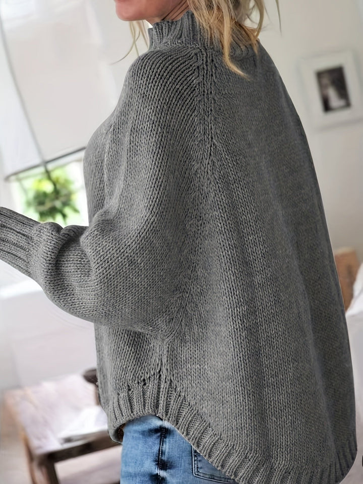 Corinna | Cable-Knit Sweater – Cozy High-Neck Style for Women