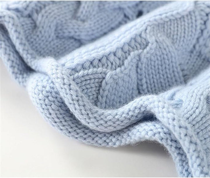 Marie | Turtleneck Knit Sweater with Cable Pattern for Women