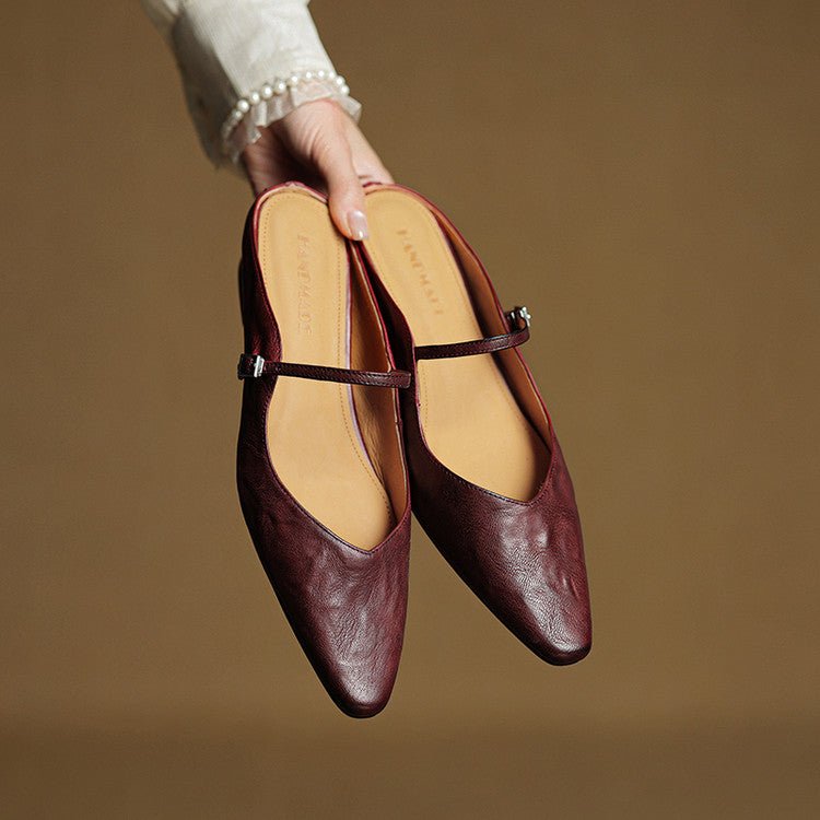 Eleanor | Mules eleganti e comode in pelle con punta affusolata