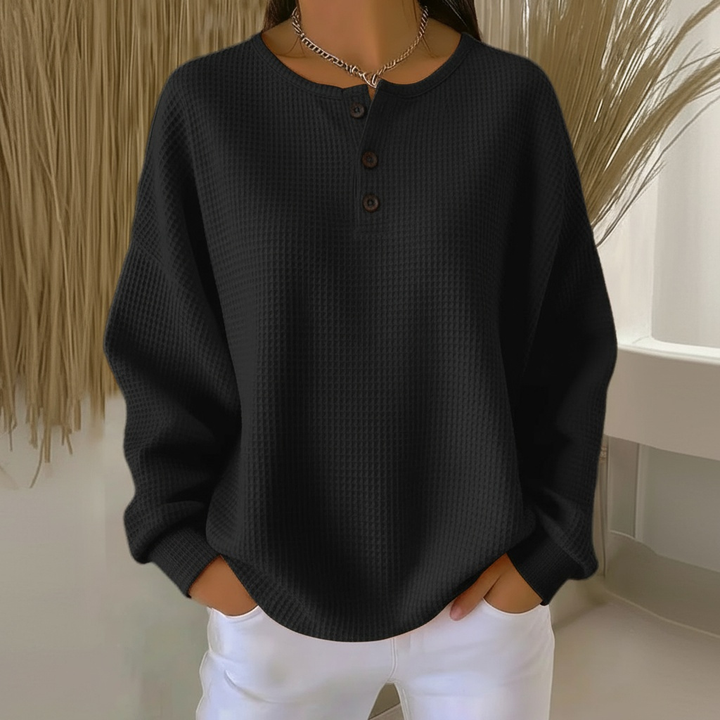 Amelia | Soft And Cozy Waffle Knit Sweater