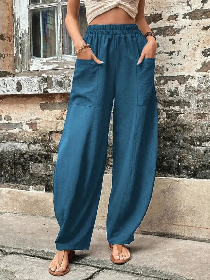 Sophia | Luftige und lässige Palazzo-Hose mit weitem Bein