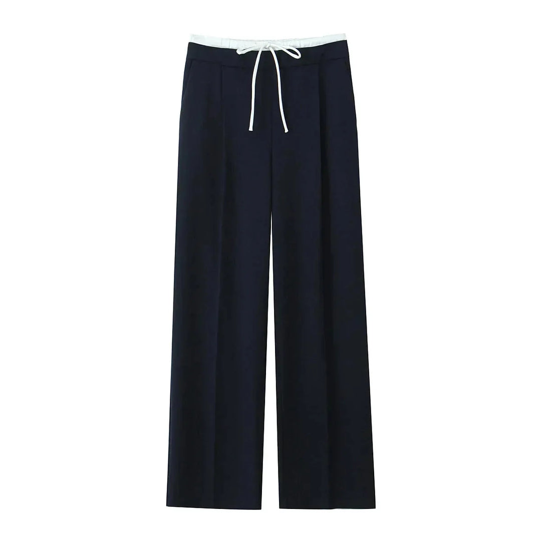 Emma | Pantaloni casual e dalla vestibilità rilassata a gamba larga