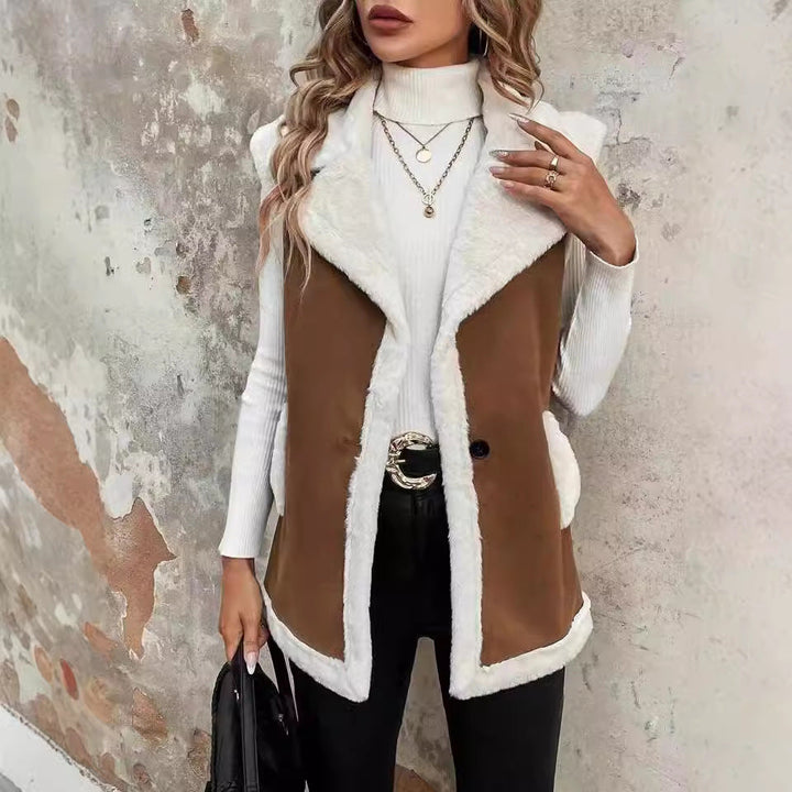 Clara | Elegante und warme Winterweste mit Knopfleiste