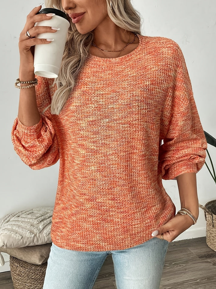 Katrina | Waffle-Knit Sweater – Cozy Relaxed Style for Women