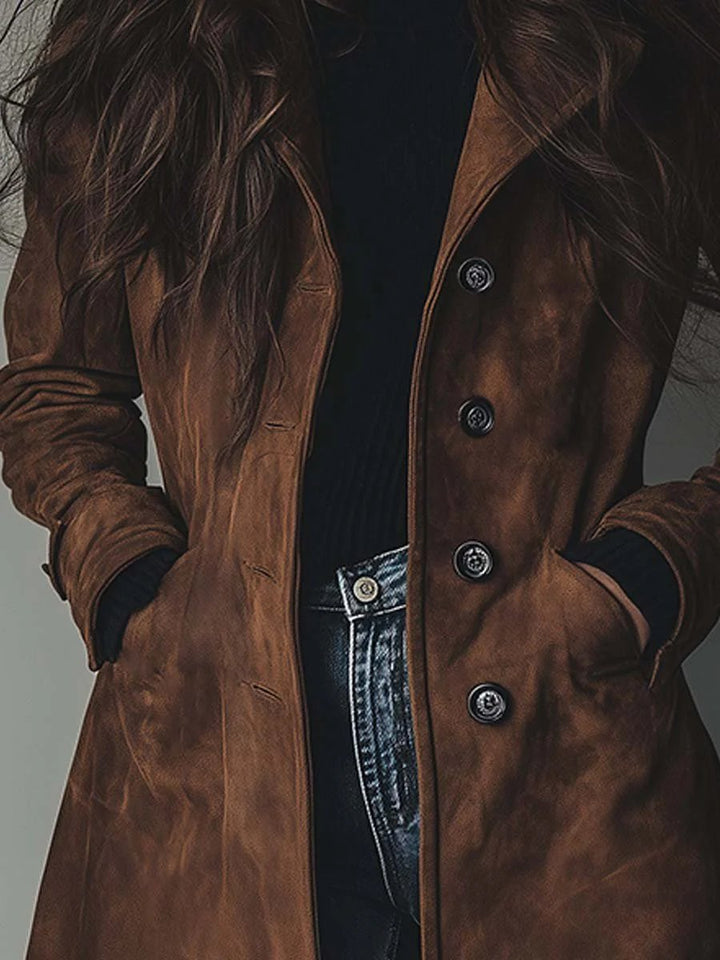 Victoria | Trench lungo doppiopetto elegante