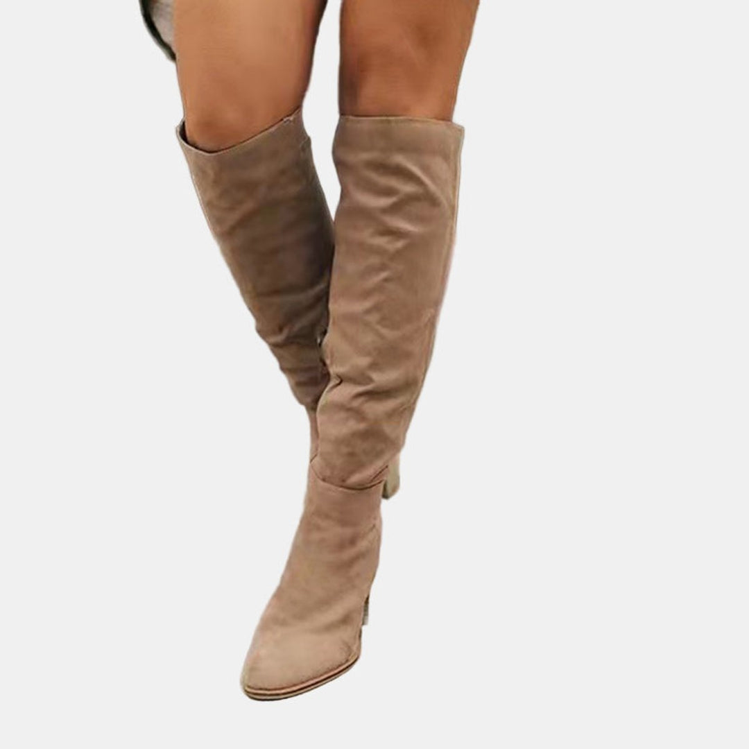 Sophie | Bottes modernes et confortables à talon bloc extensible, hauteur genou