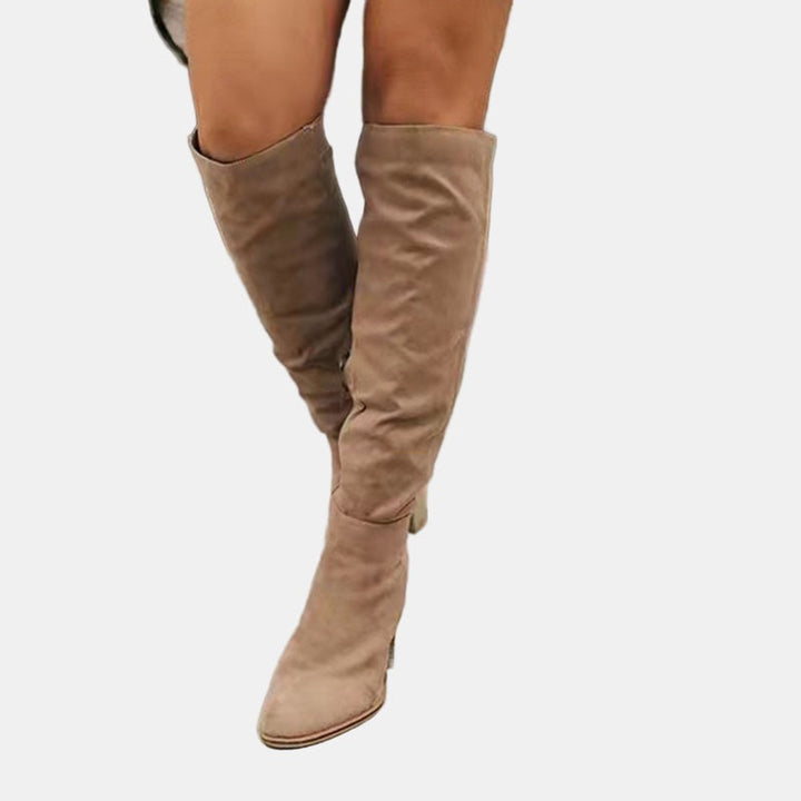 Sophie | Bottes modernes et confortables à talon bloc extensible, hauteur genou