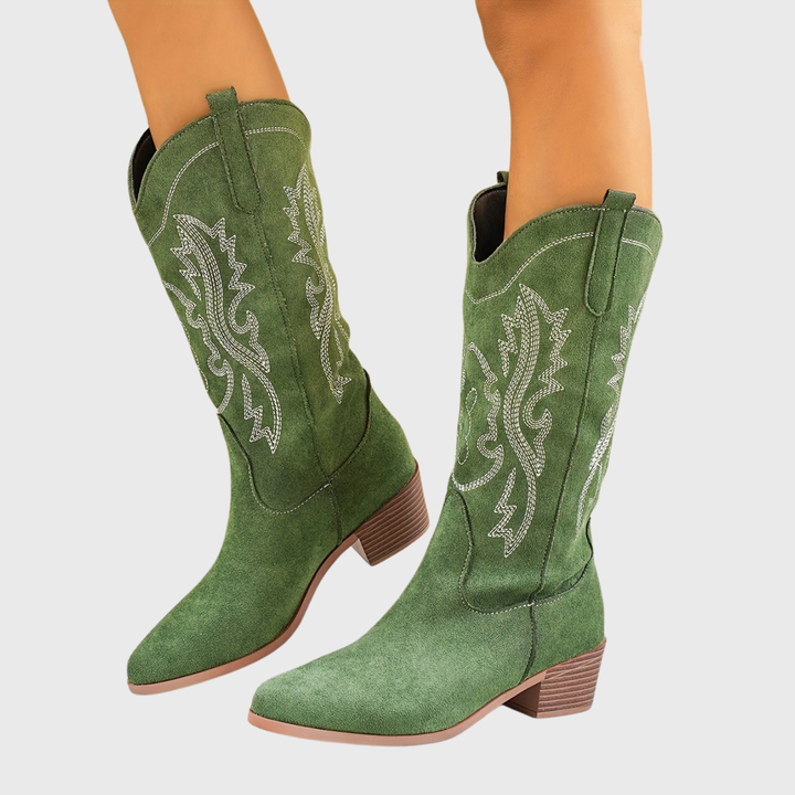Camille | Stivali da cowboy eleganti e ricamati