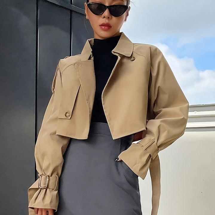 Hazel | Trench corto con cintura, elegante e confortevole