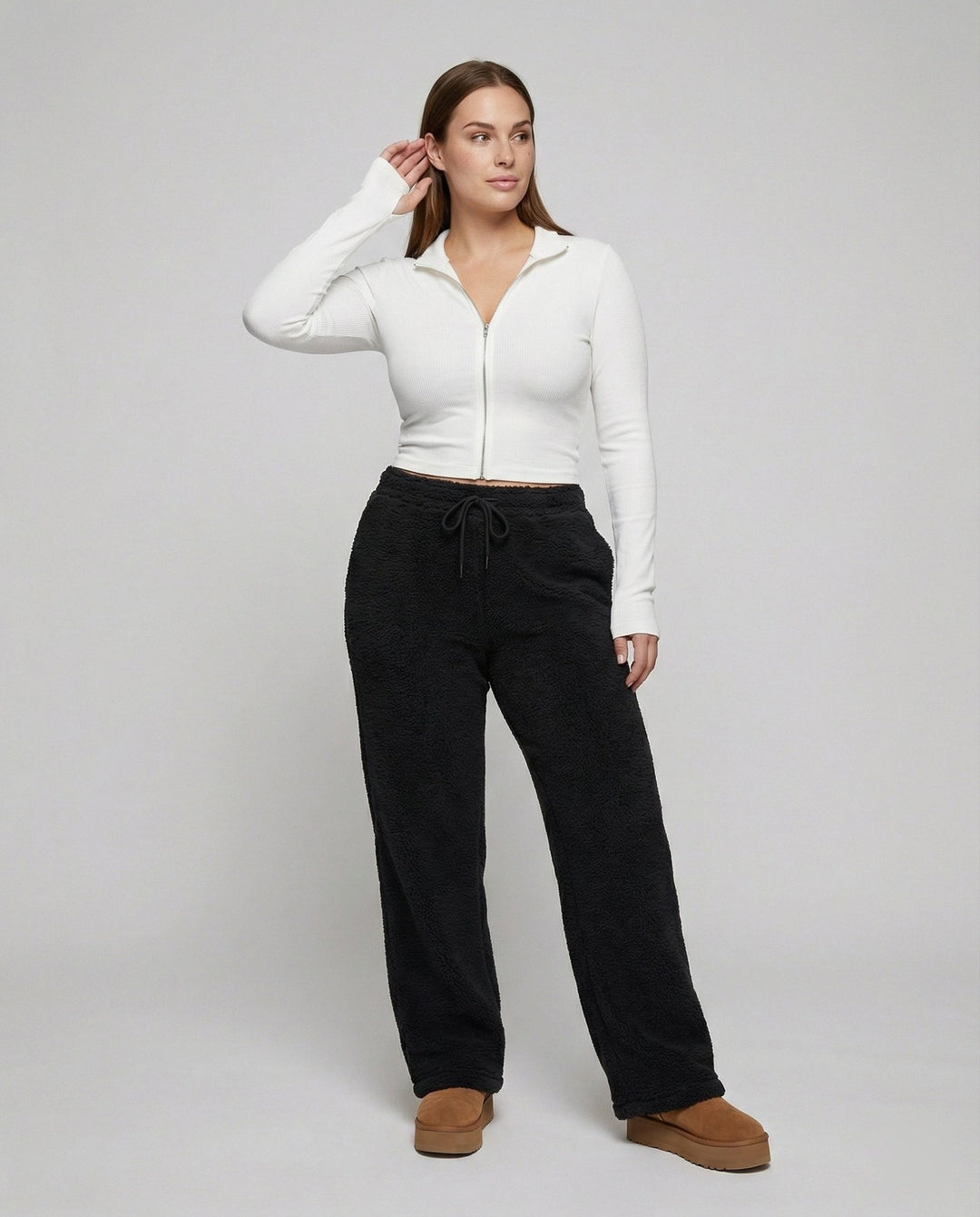 Drune | Fleece Pants – Cozy Wide Leg Style for Women