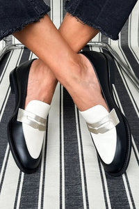 Alessandra | Eleganti mocassini da donna slip-on bicolore