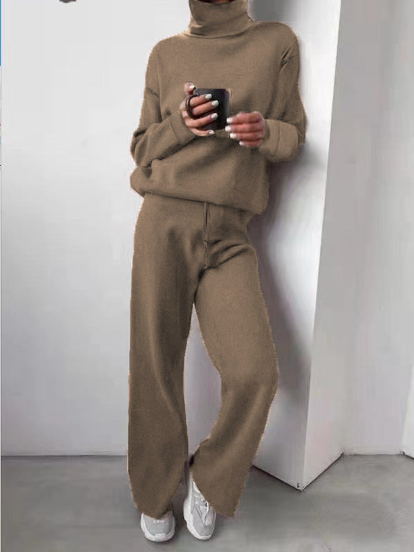 Marina | Elegante e raffinato completo lavorato a maglia a due pezzi con collo alto