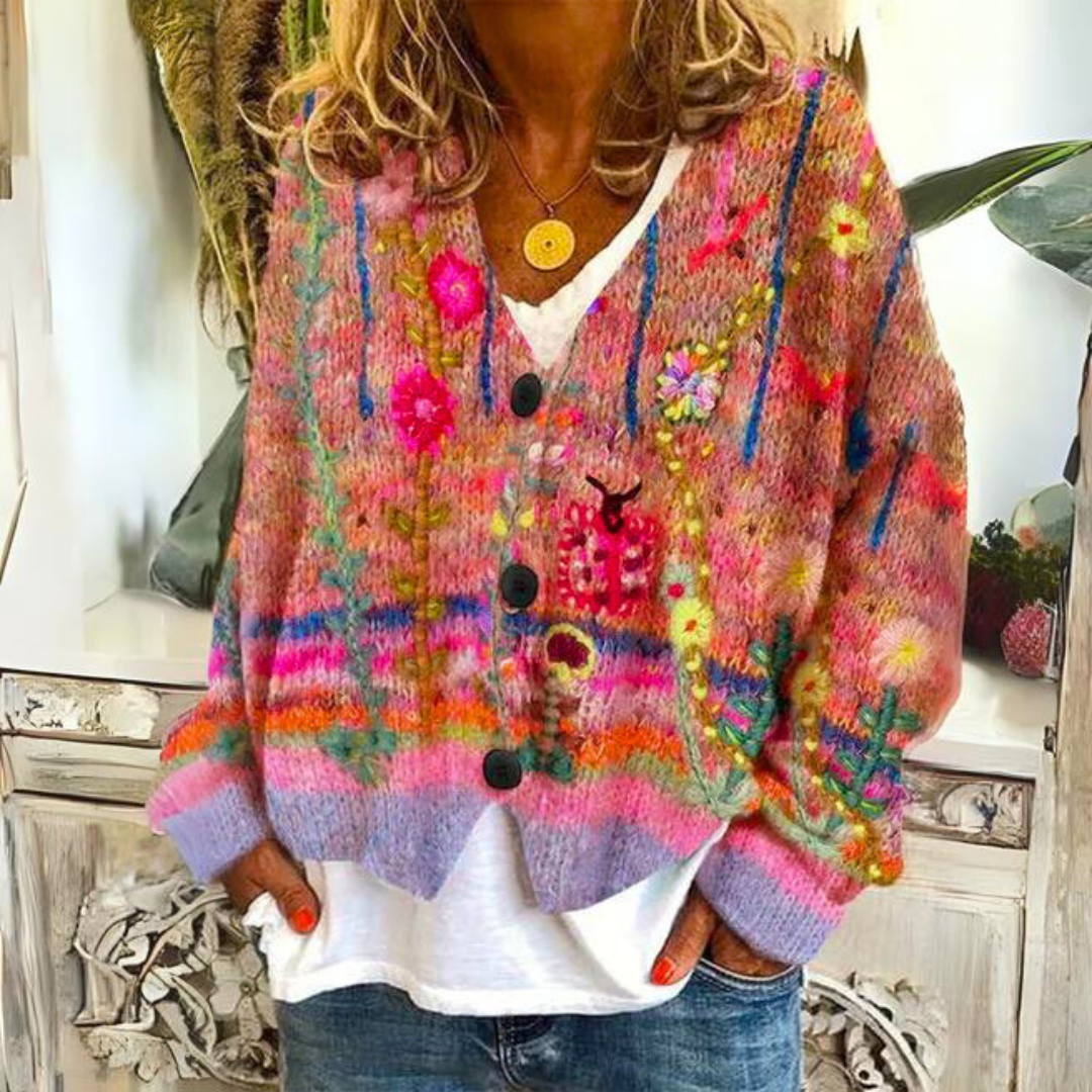 Carolin | Knit Sweater – Unique Colorful Design for Women