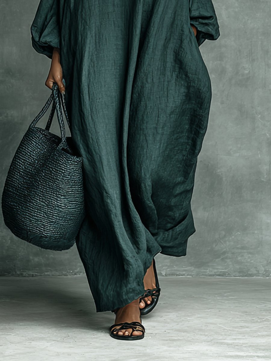 Julia | Robe longue brodée et gracieuse à manches longues