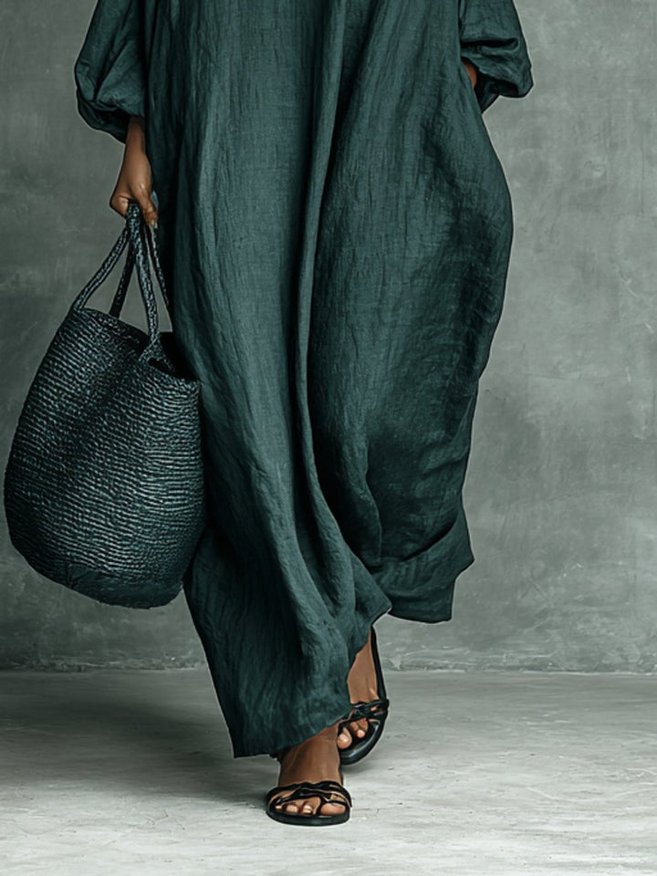 Julia | Robe longue brodée et gracieuse à manches longues