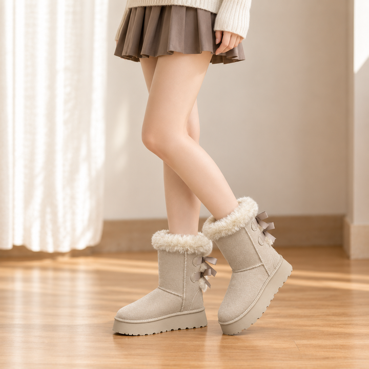 Bowelle | Plush-Lined Platform Winter Boots for Women