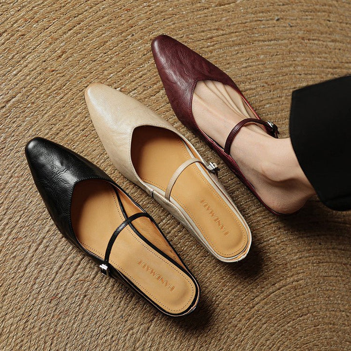 Eleanor | Mules eleganti e comode in pelle con punta affusolata