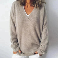 Victoria | Elegant and Comfortable V-Neck Knitted Sweater