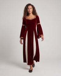 Klaudia | Defined-Waist Velvet Vintage-Inspired Halloween Dress